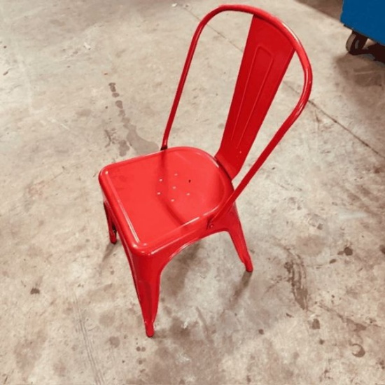 Metal Red Stackable Chairs