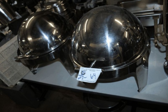 Stainless Round Roll Top Chafers