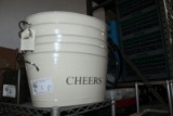 Beige Large Metal Drink Buckets