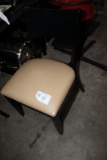 Black Chairs with Beige Cushions