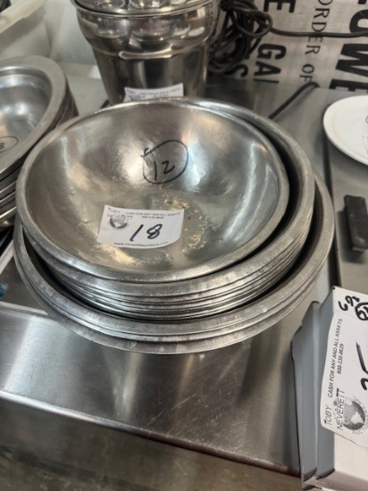Assorted Stainless Mixing Bowls