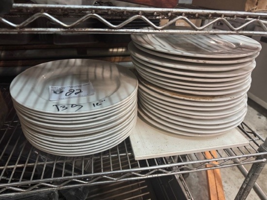 12" White Assorted Plates