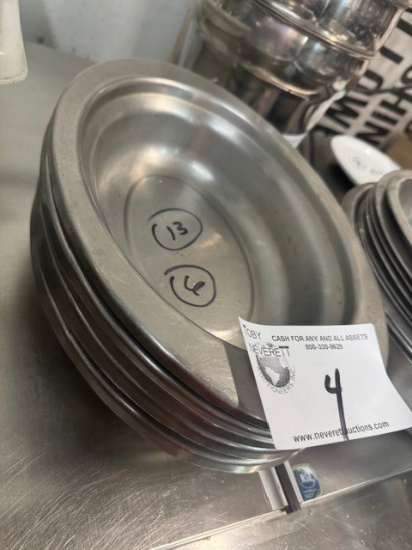 Stainless 13" Oval Display Dishes