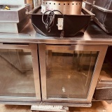 Stainless 6ft Back Bar with Sliding Doors