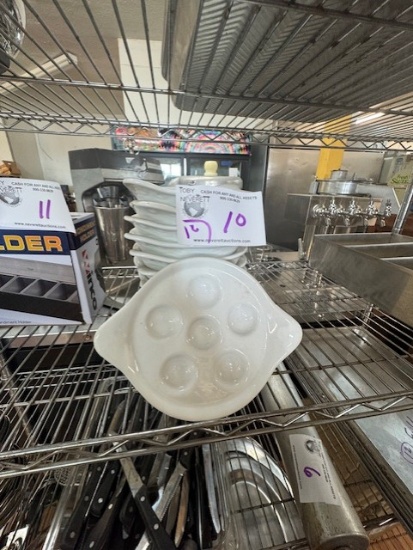 GAC White Escargot Dishes