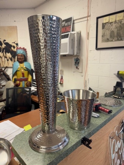 Hammered Stainless Champagne Buckets