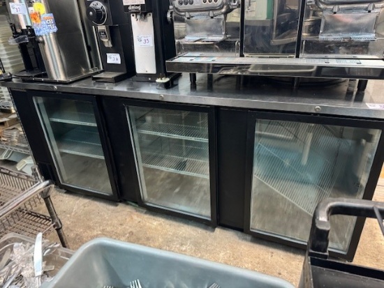 Beverage Air 8ft Glass 3 Door Back Bar