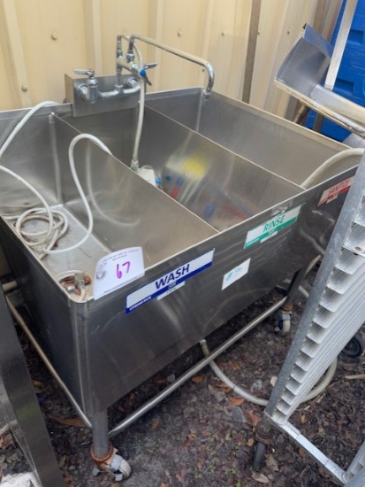 Stainless 3 Compartment Sink 43"x33"