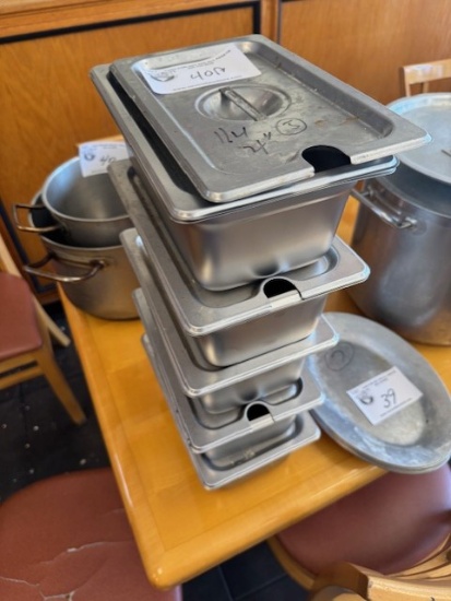 1 1/4 4" Stainless Inserts with Lids