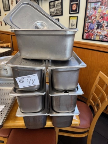1/3 6" Stainless Inserts with Lids