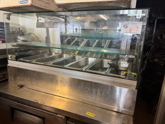 36" 2 Shelf Glass Heated Display