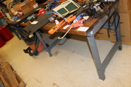 96"x30" Industrial Maple Top Table with Metal Frame
