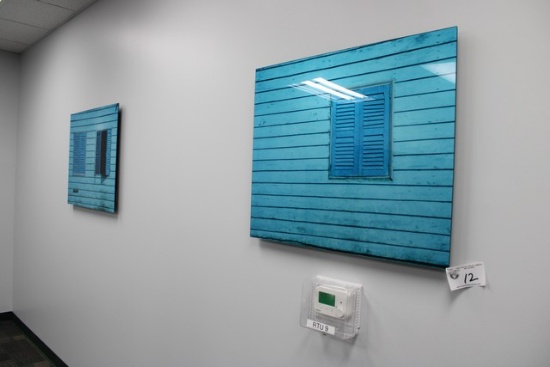 Signed Blue Window Prints