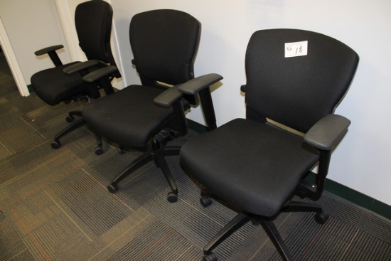 Junior Executive Black Lumber Rolling Chairs