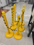 Global Yellow Plastic Crowd Controls