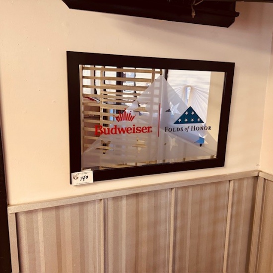 Budwiser Mirrored Sign