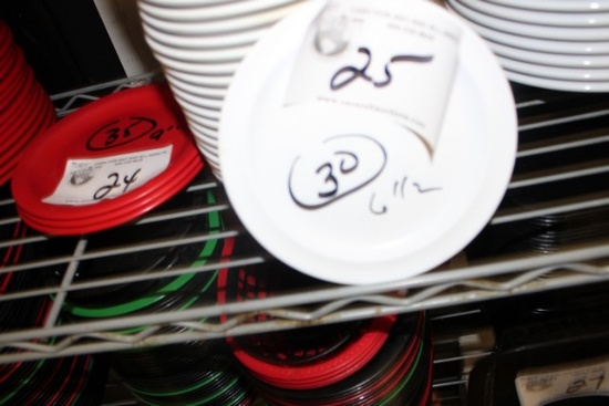 White 6.5" Melamine Plates