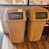 Outside 2 Sided Garbage Cans