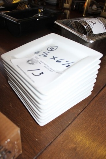 6.5"x6.5" White Plates