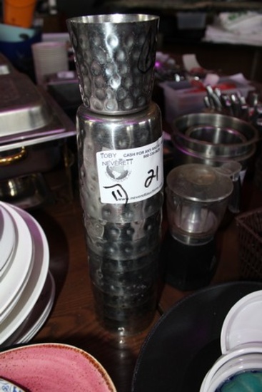 Hammered Stainless Cups
