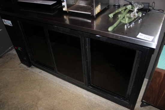 Advantco 72" 3 Door Slide Back Bar