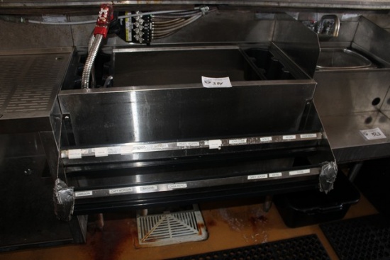 Krowne 18"x36" Stainless Ice Bin with Cold Plate & Dbl Speed Rail
