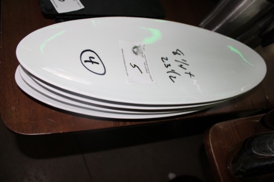 8 1/4"x23.5" Oval White Platters