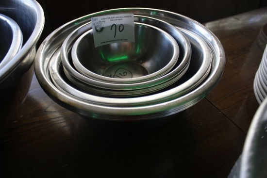 Assorted Stainless Mixing Bowls