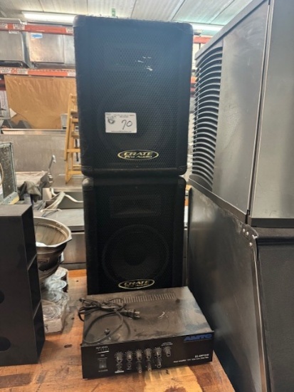 Crate Pro Audio Speakers & Amtc Mixer/Amp
