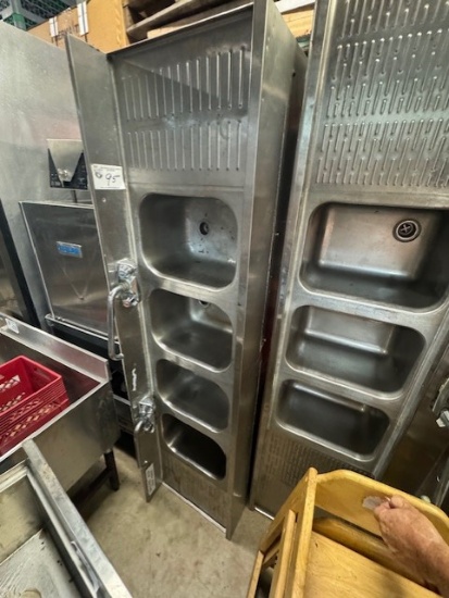 Stainless 4 Compartment 72" Bar Sink