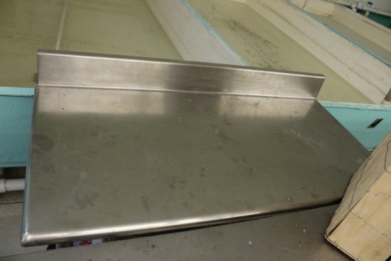 Stainless 24"x 48" Table with 4" Backsplash