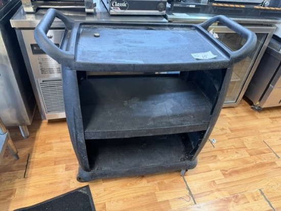Black 3 Shelf Utilty Cart