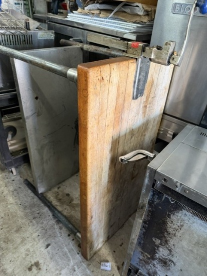 Maple Top 24"x 48" Table with Stainless Under Shelf & Can Opener