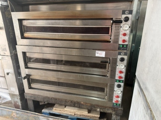 Cuppone Triple Deck Electric Pizza Oven with Built-In Hood System