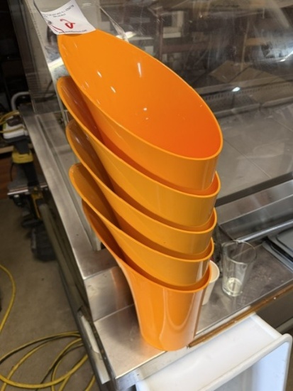 Orange Plastic Logoed Champagne Buckets