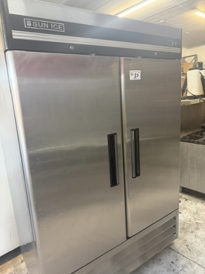 Sun Ice Stainless 2 Door Freezer