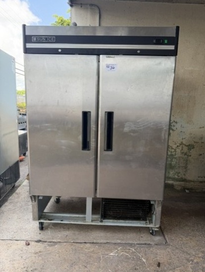 Sun Ice Stainless 2 Door Freezer