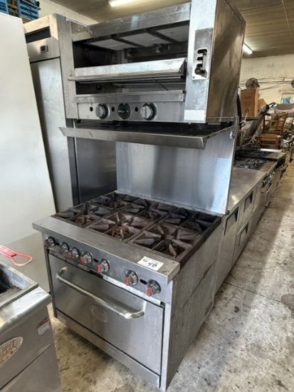 CPG 6 Burner Range with Infred Salamander