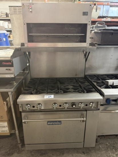 Imperial 6 Burner Range with Cheese Melter