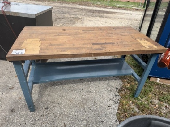 Wood Top 30" x 60" Table with Steel Base