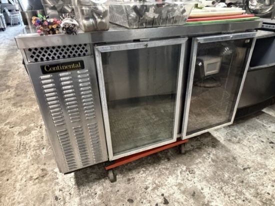 Continential 59" Glass 2 Door Back Bar