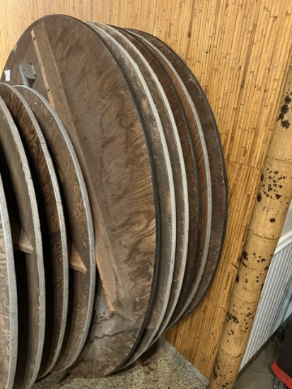 Round 72" Wood Food Banquet Tables