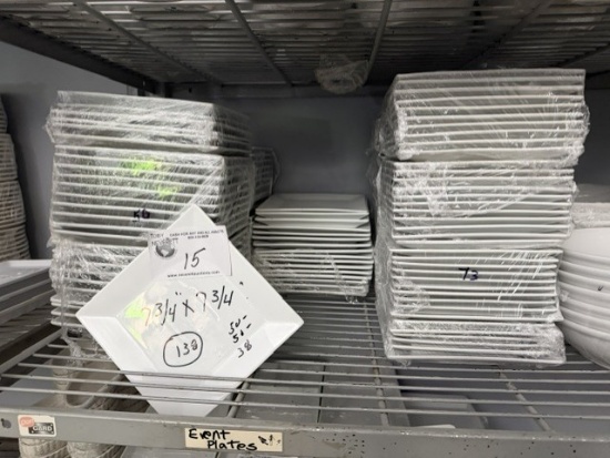 White Square 7 3/4" x 7 3/4" Plates