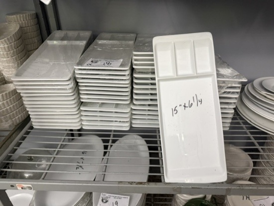 Rectangle 15" x 6 1/4" Plates