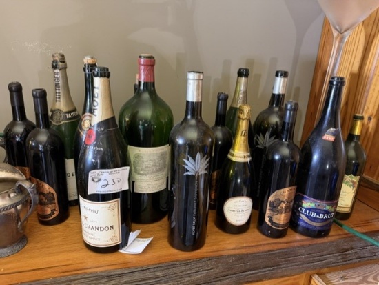 Assorted Large Empty Magnum Bottle