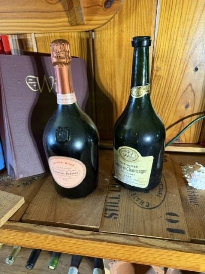 Assorted Smaller Magnum Bottles with Assorted Empty Wine Bottles