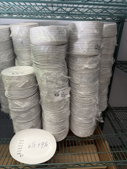 Melamine 6.5"x 9 1/4" Oval Plates