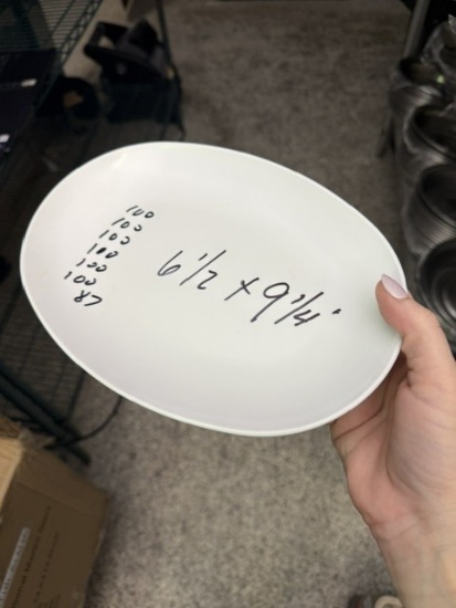 Melamine 6.5"x 9 1/4" Oval Plates