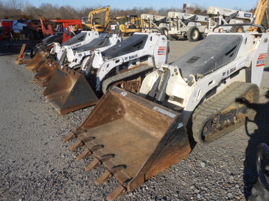 2012 BOBCAT MT 55 WALK BEHIND SKID STEER LOADER W/ BUCKET,DSL,1027 HOURS