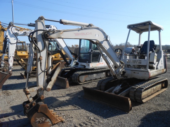 1993 TAKUCHI TB035 EXCAVATOR AUX. HYD REMOTES, W/ HYD THUMB, 2658 HRS